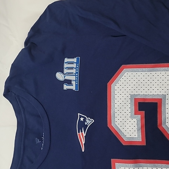 Tom Brady #12 New England Patriots Superbowl 53 LIII (2019) Long Sleeve T-shirt - Picture 3 of 7